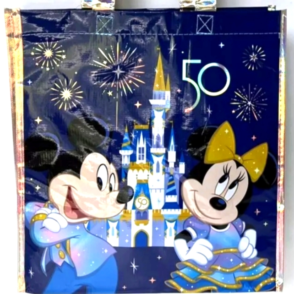 NWT Walt Disney World 50th Anniversary Shopping Tote Bag Medium Size